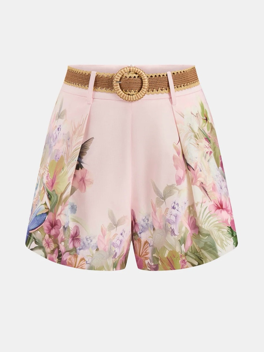Commense Floral Print Three Piece Apricot Shorts Set size M - Picture 3 of 10